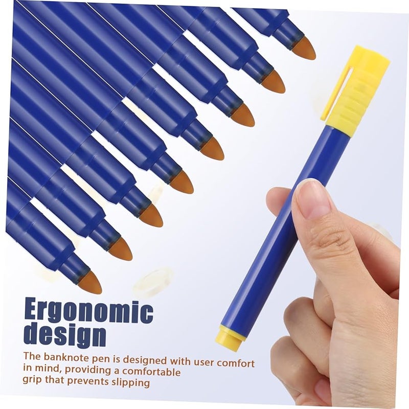 10Pcs Blue Money Detector Pens Water Based Ink For Accurate Cash Verification Home Business Use - Image 3